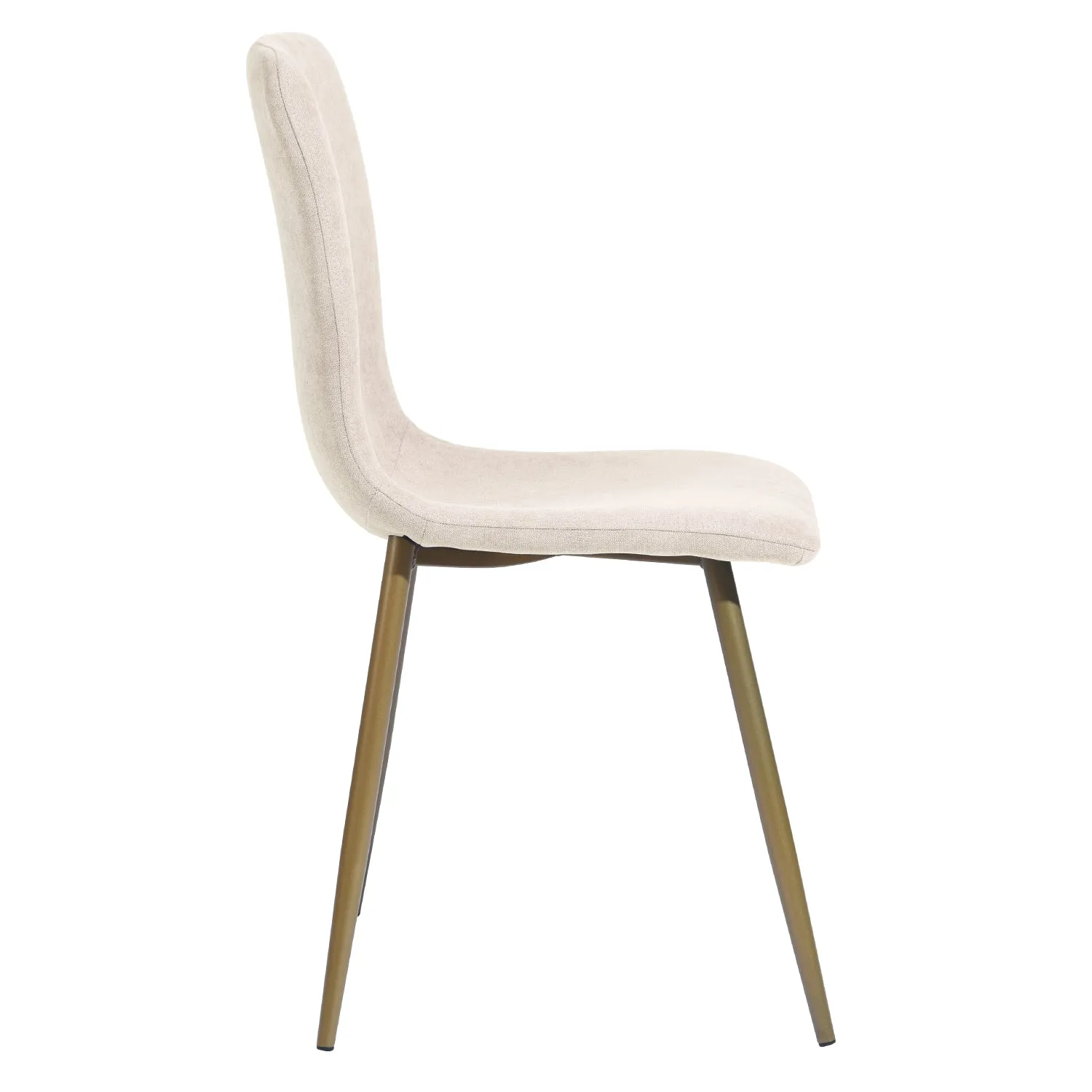 Modren Dining Chairs Set of 4,with Fabric Seat & Back with Golden Legs for Dining Room