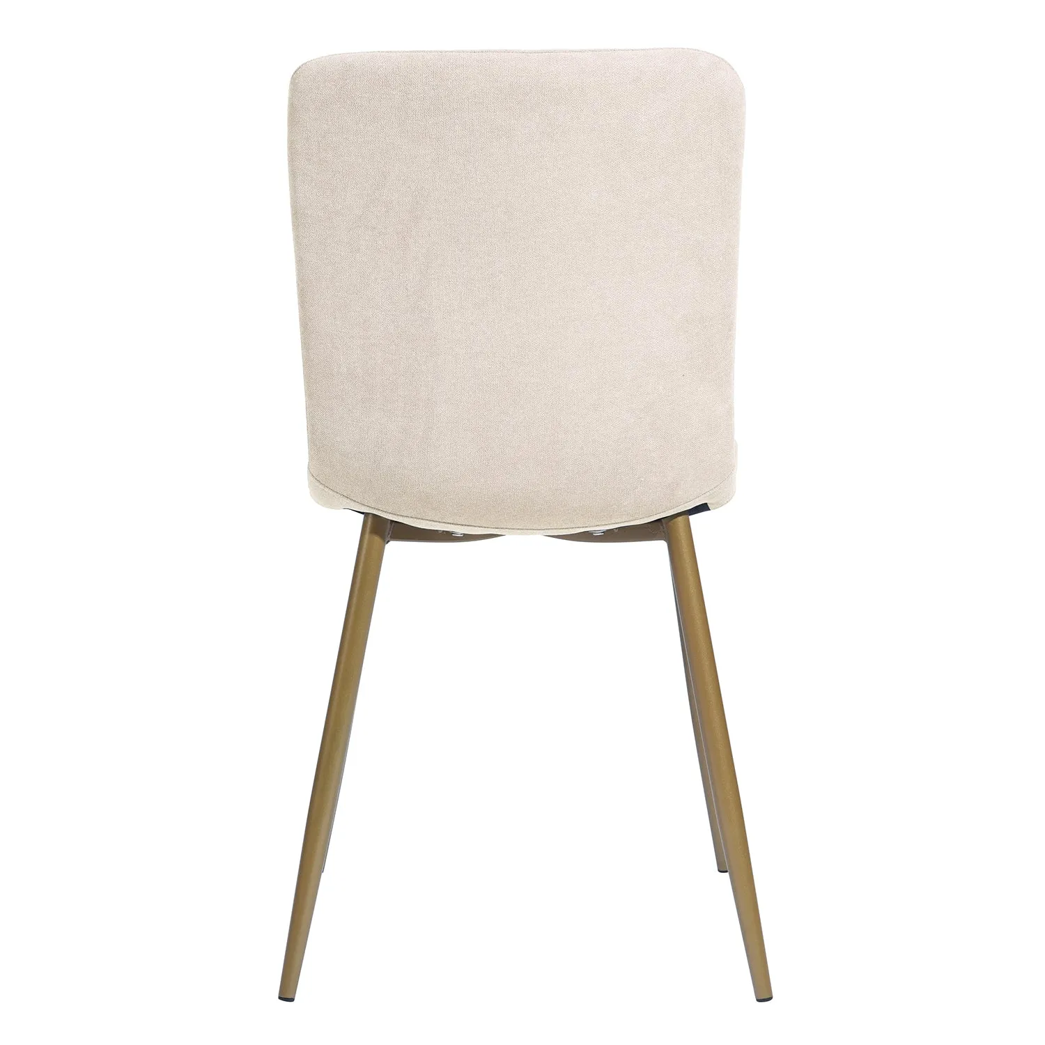 Modren Dining Chairs Set of 4,with Fabric Seat & Back with Golden Legs for Dining Room