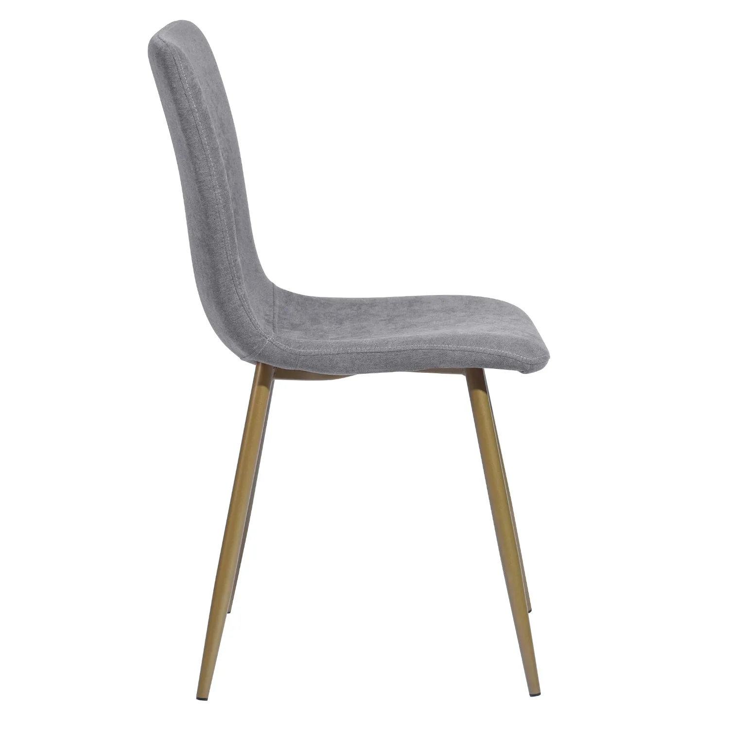 Modren Dining Chairs Set of 4,with Fabric Seat & Back with Golden Legs for Dining Room