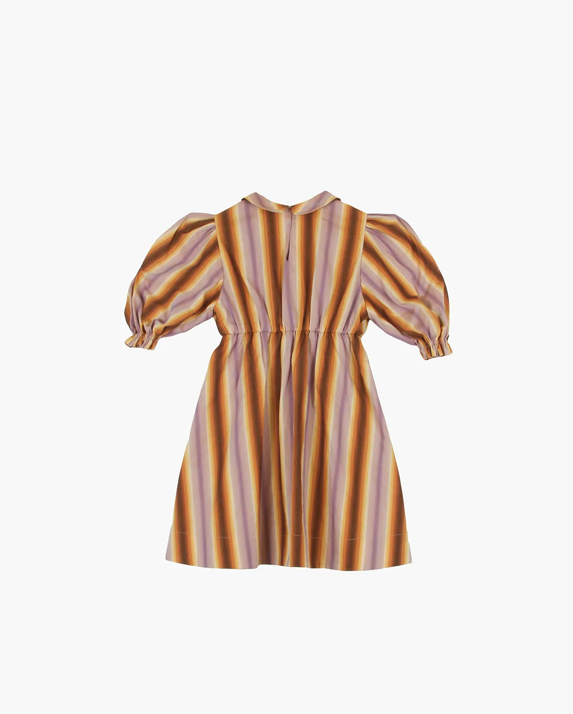 Nora Dress Cotton Stripe Purple