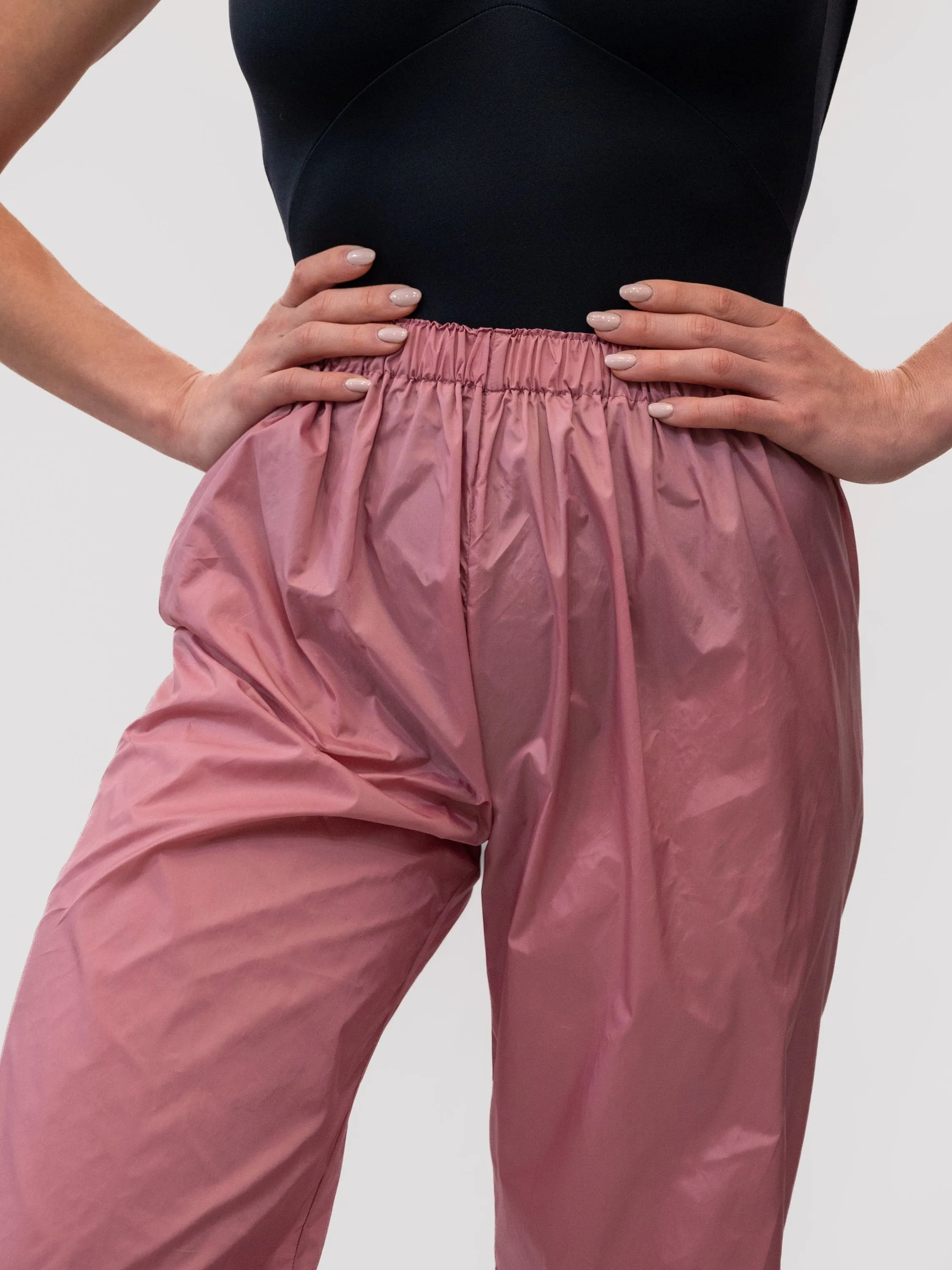 Old Rose Warm-Up Dance Trash Bag Pants MP5003