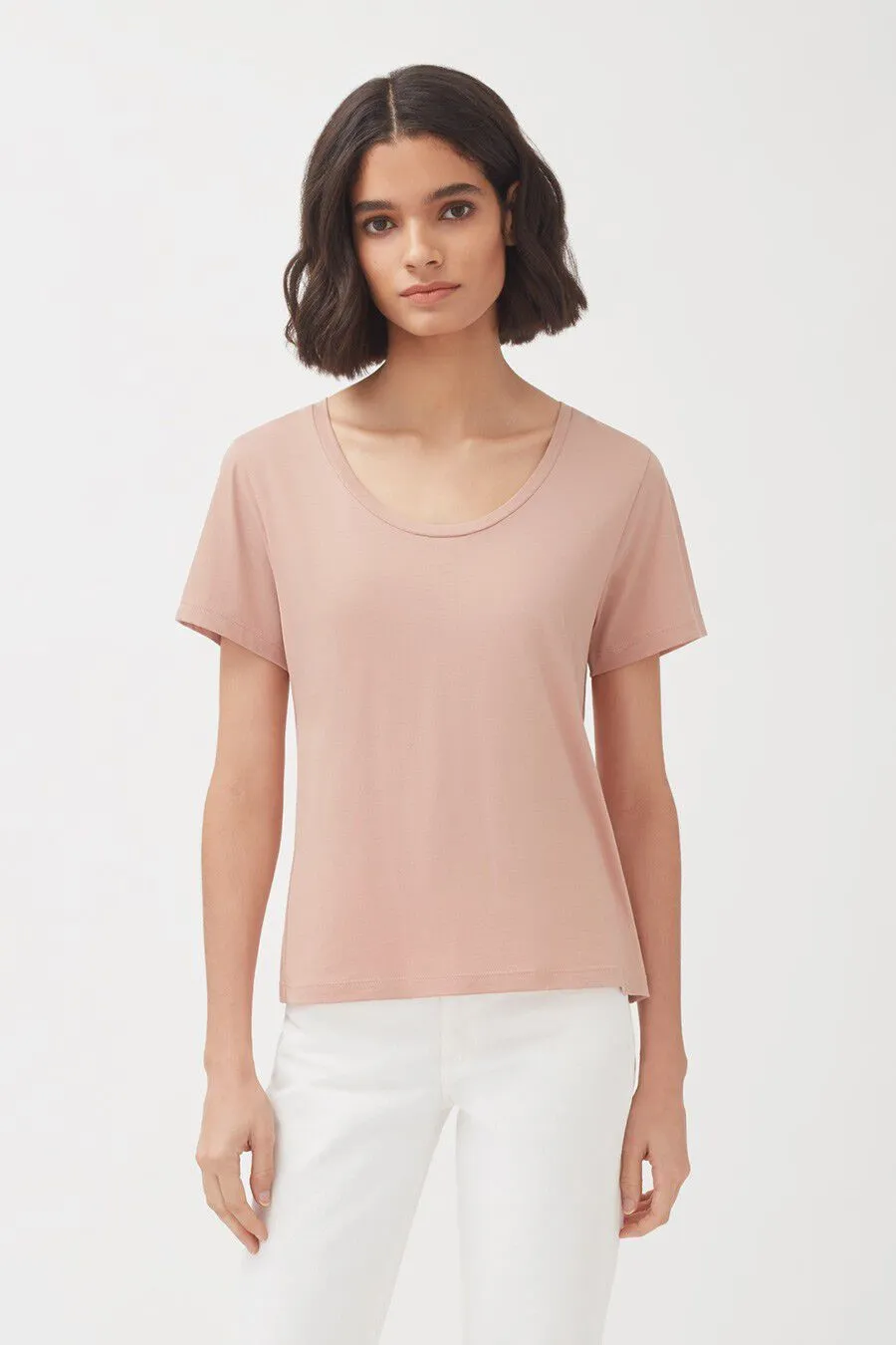 Pima Scoop Neck Tee