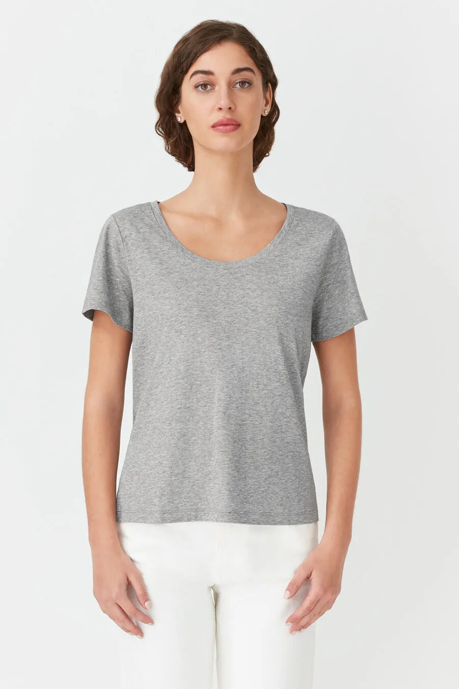 Pima Scoop Neck Tee