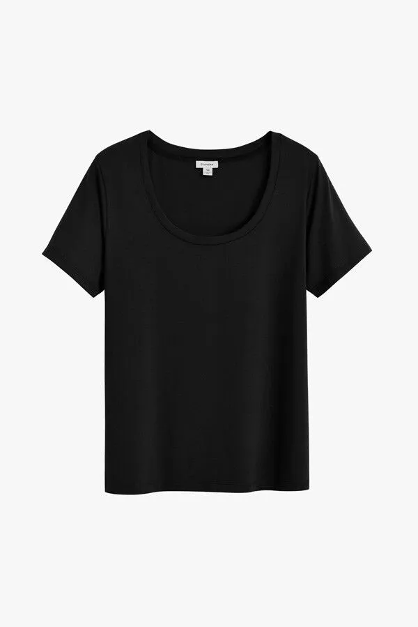 Pima Scoop Neck Tee