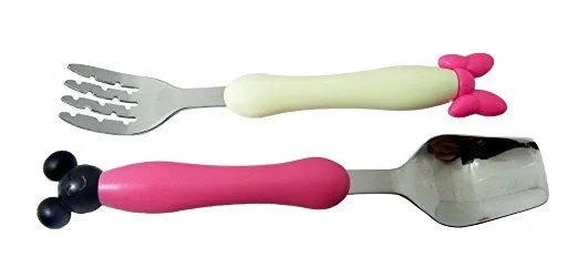 Pink Bow Stainless Steel Flatware Set