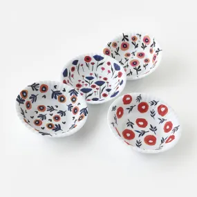 Poppies Melamine Snack Bowls