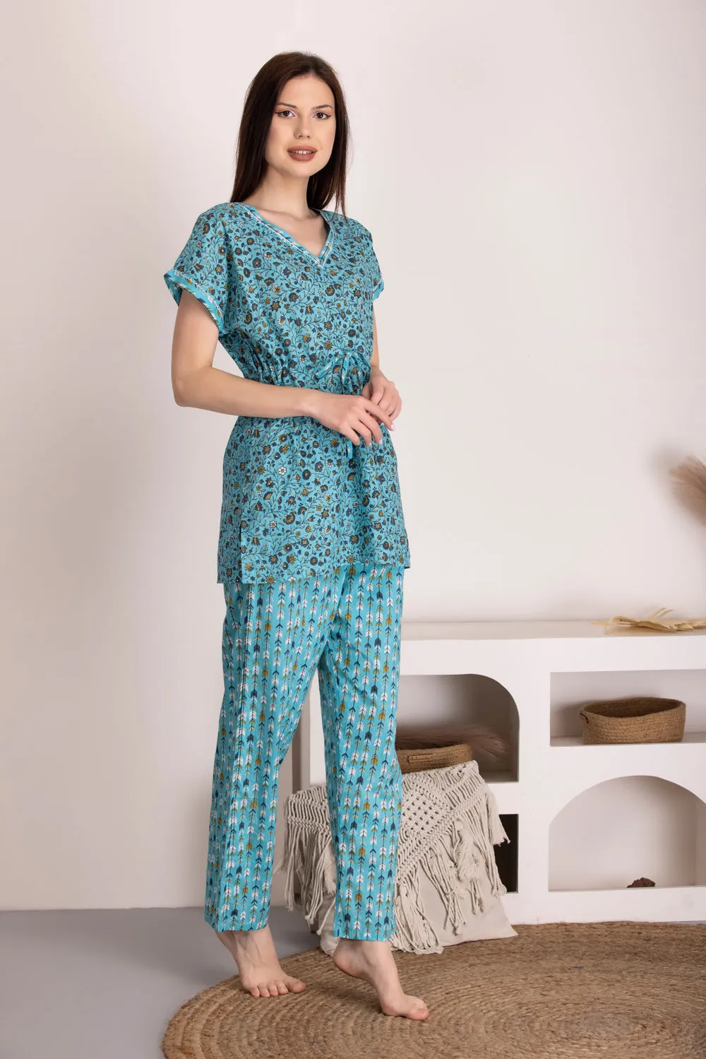 Pure cotton Kaftan Night suit