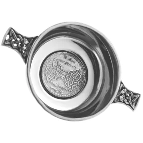 "To Love & Cherish" Wedding Pewter Quaich Bowl