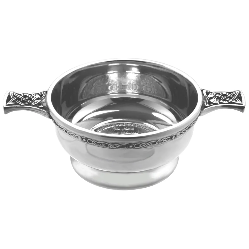 "To Love & Cherish" Wedding Pewter Quaich Bowl