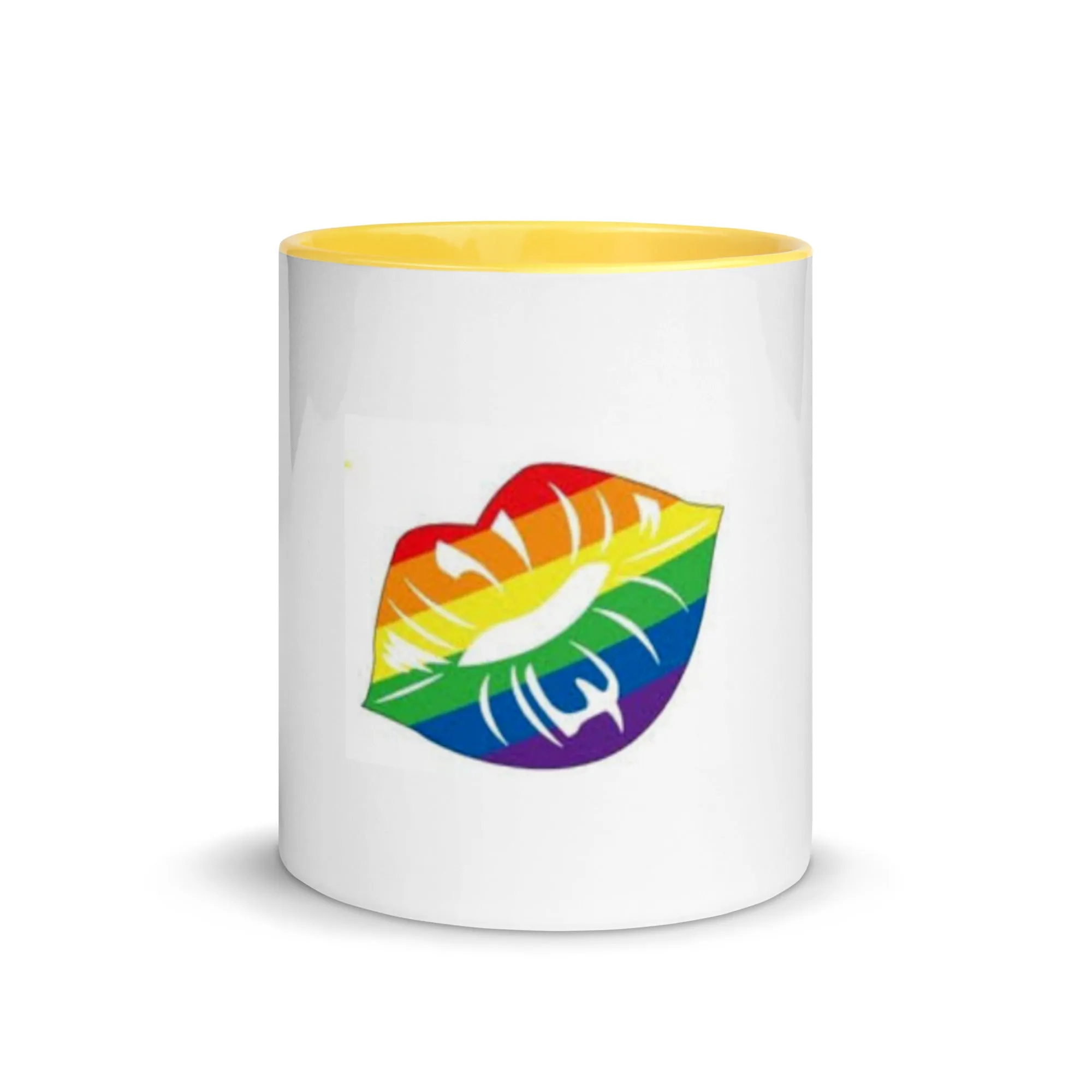 Rainbow Pride Lips Mug with Color Inside