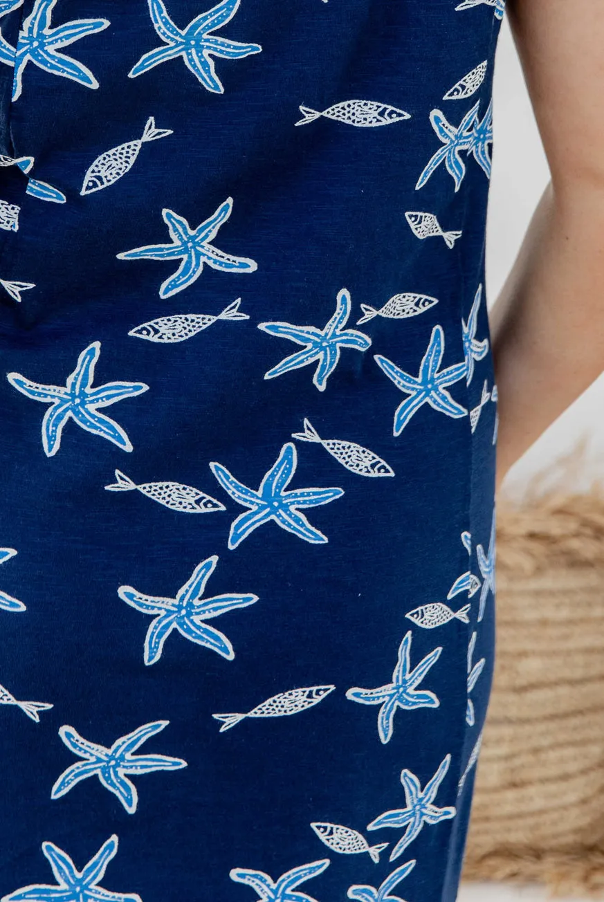 Reef Fish Cotton Dress