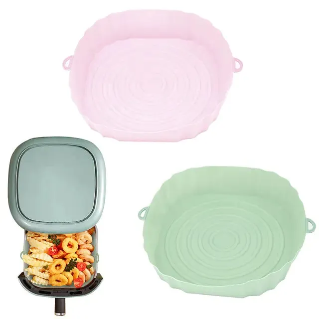 Reusable Silicone Air Fryer Basket Set