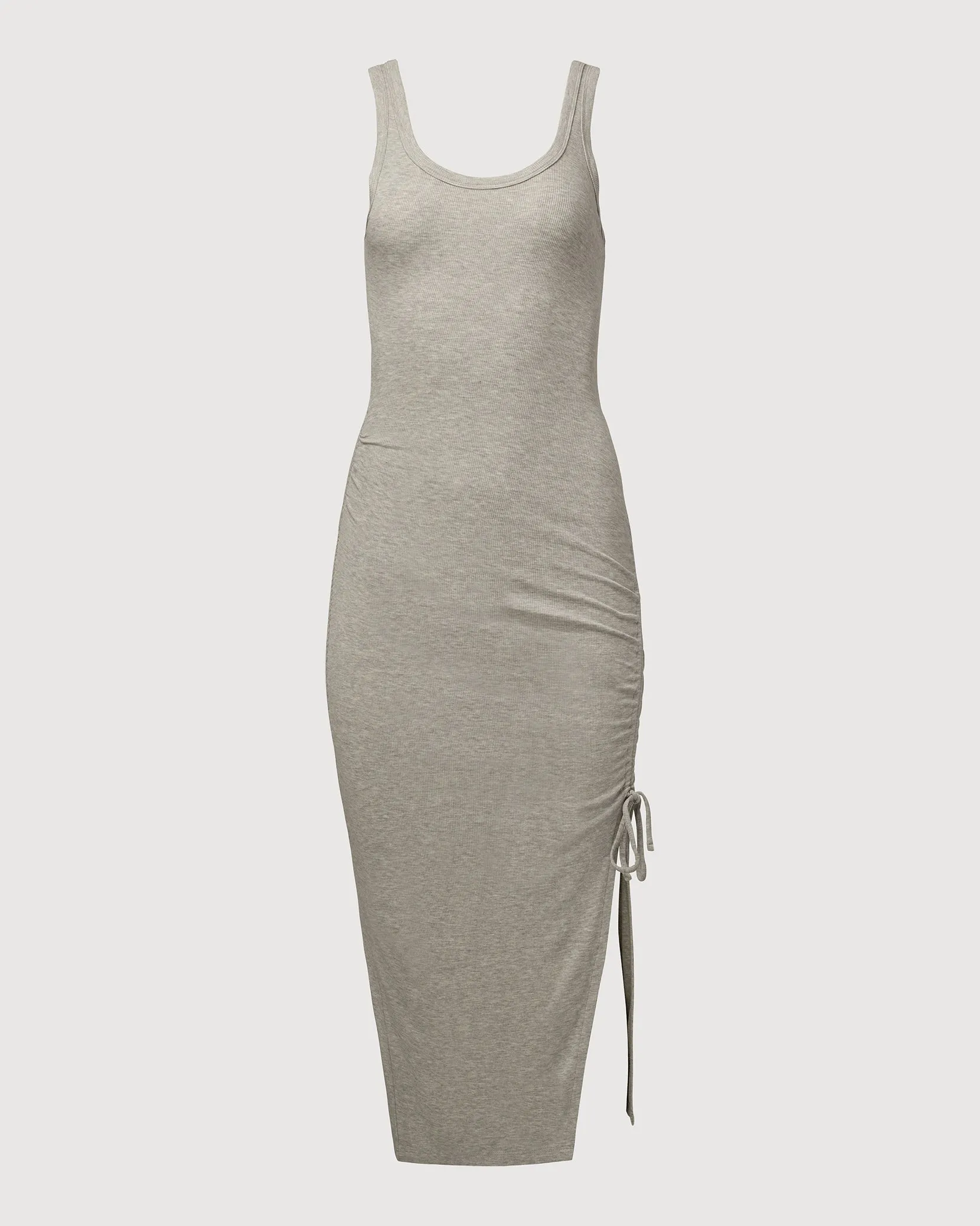 Scoop Ruched Midi Dress