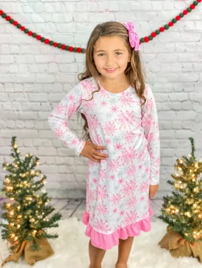 SNOWFLAKE NIGHTGOWN - PINK