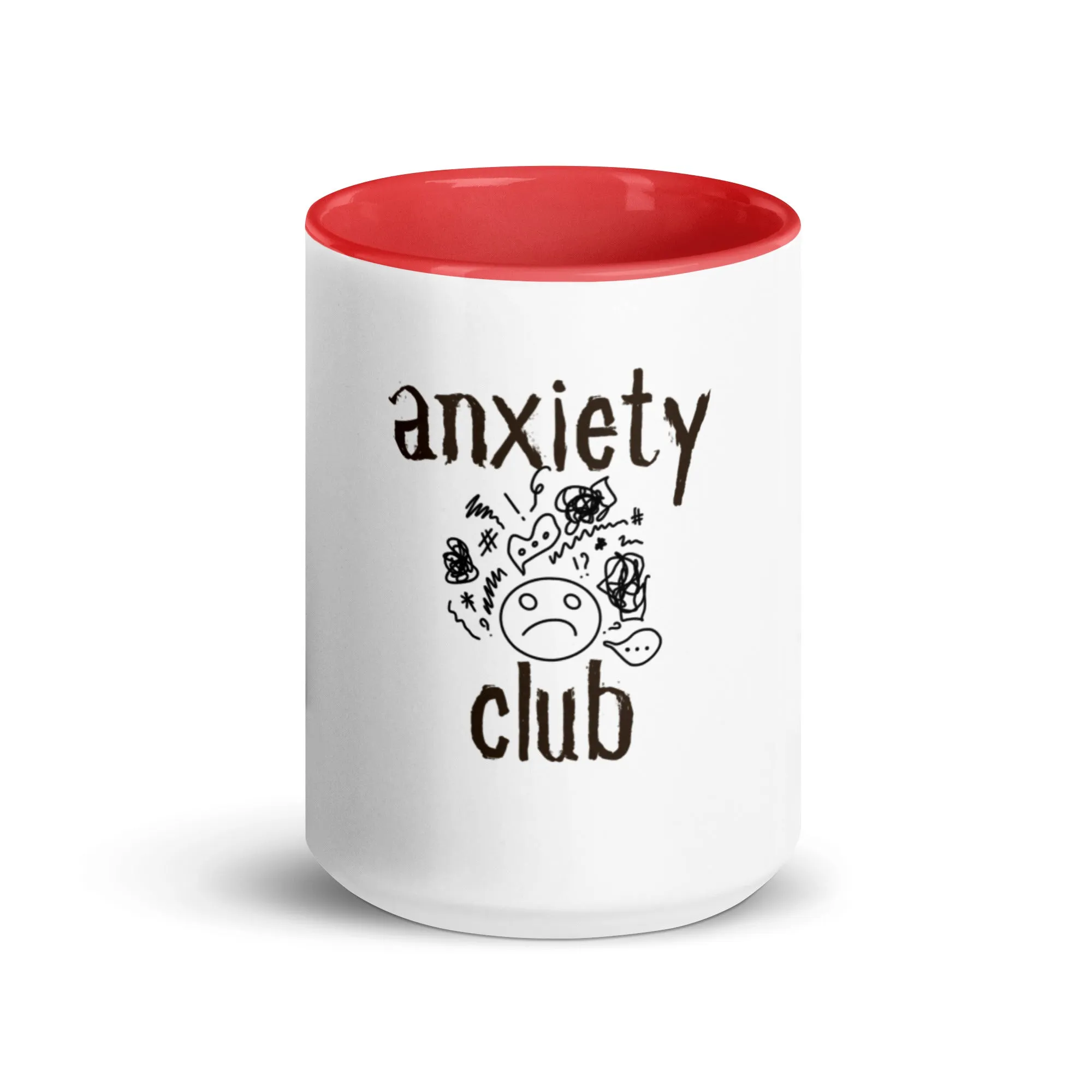 The Anxiety Club Mug with Color Inside