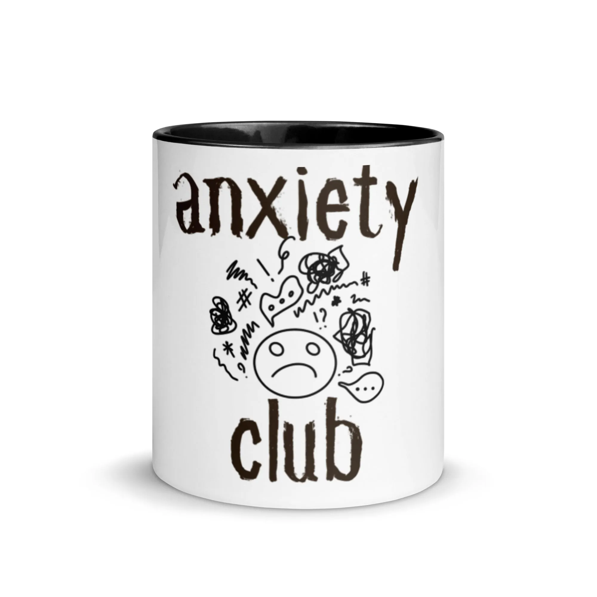 The Anxiety Club Mug with Color Inside