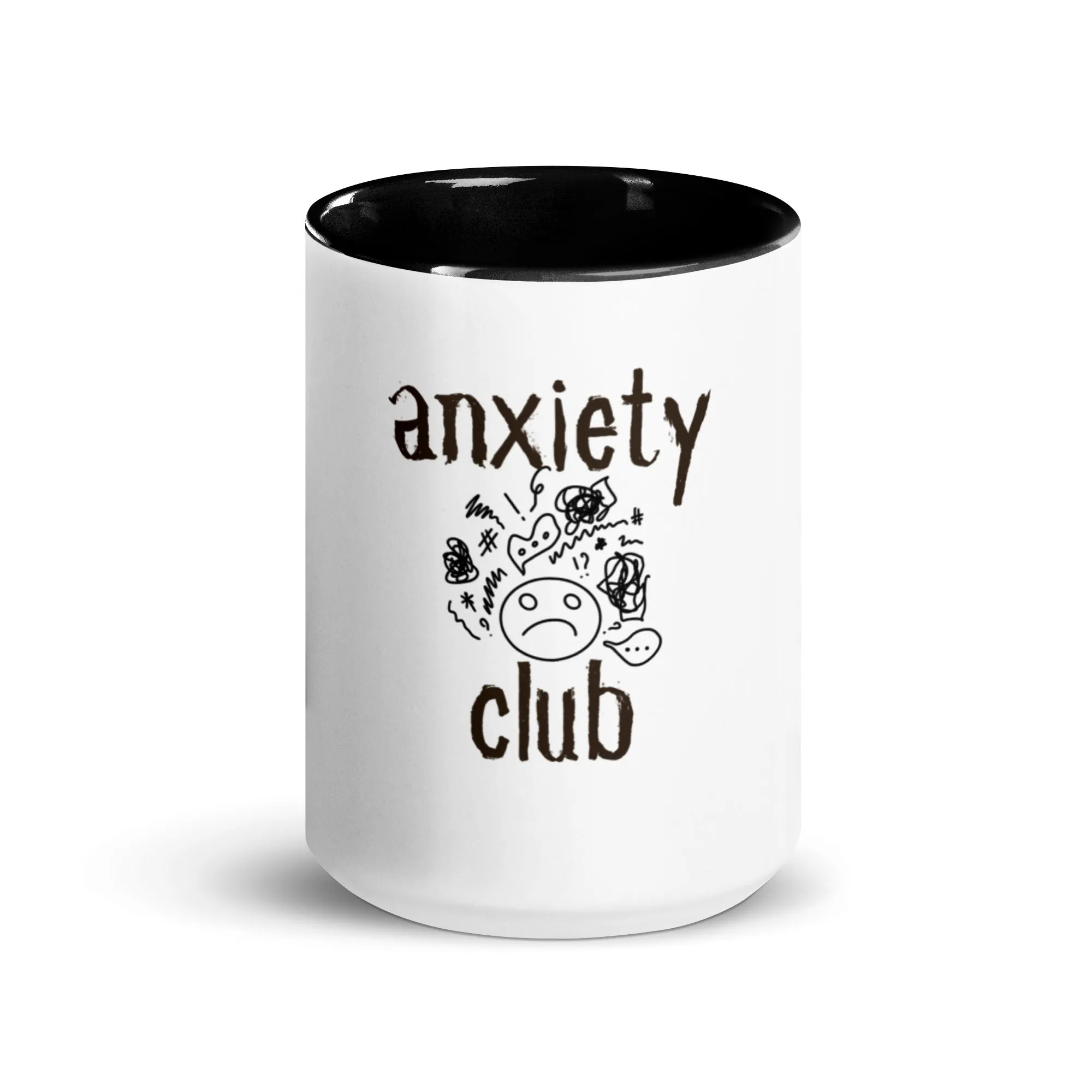 The Anxiety Club Mug with Color Inside