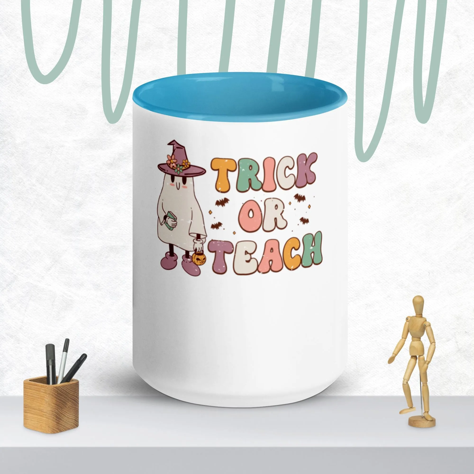 Trick or Teach Mug with Color Inside