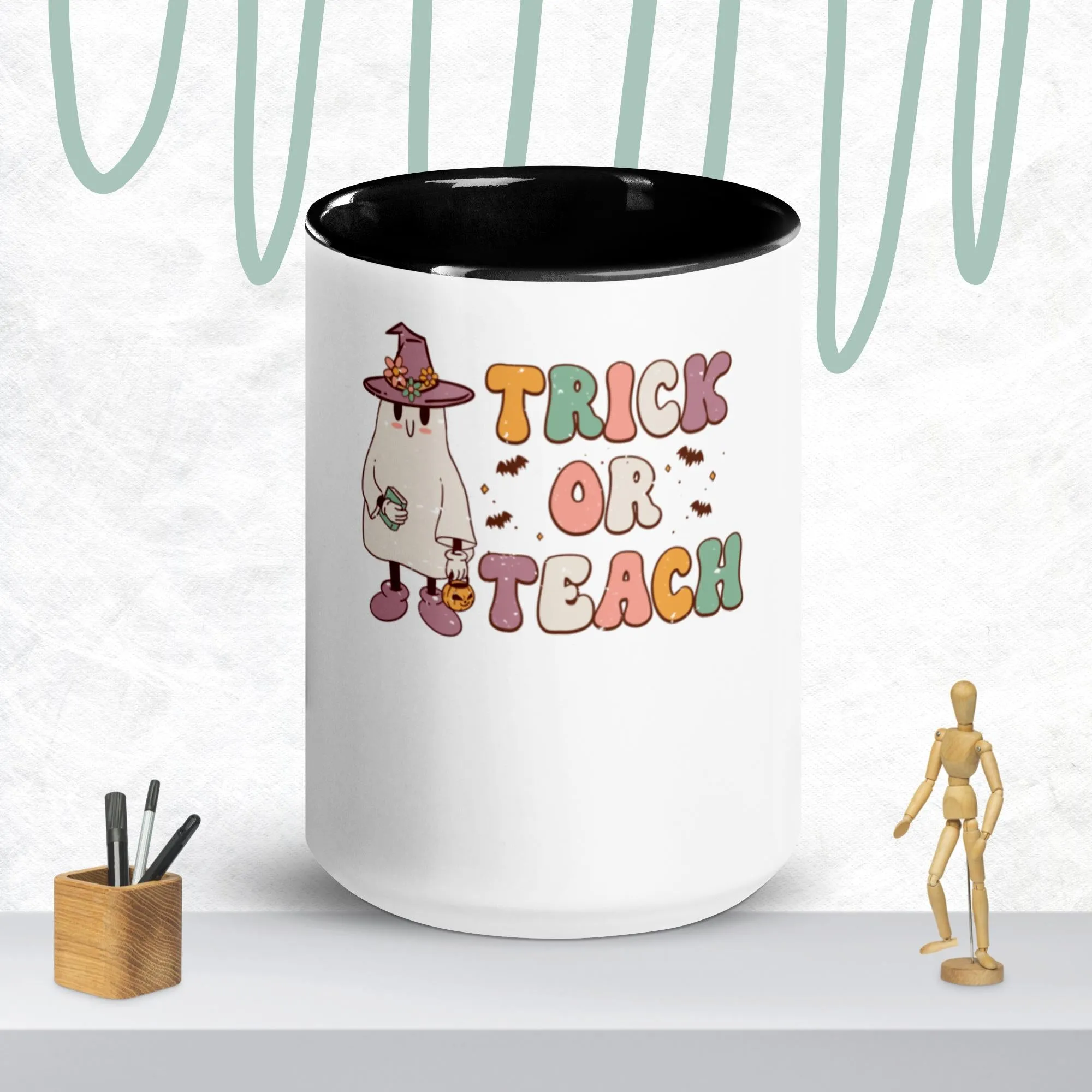 Trick or Teach Mug with Color Inside