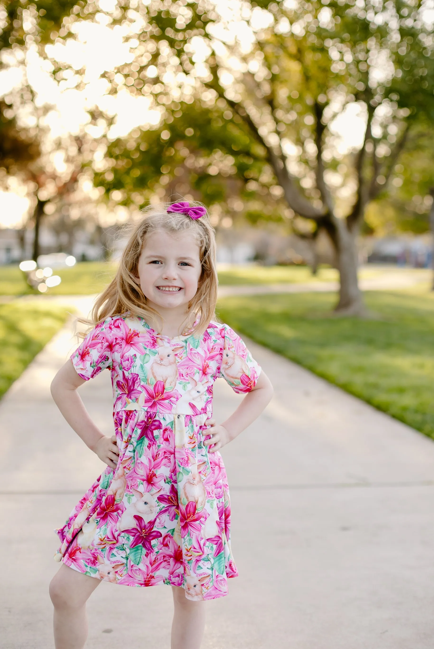 TROPICAL BUNNY TWIRL DRESS